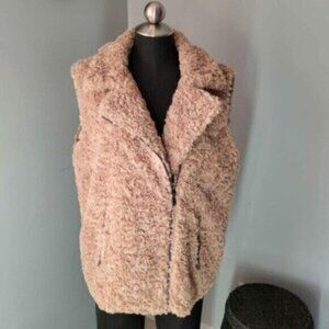 Yest Shearling Sherpa Teddy Vest womens   Sz 10